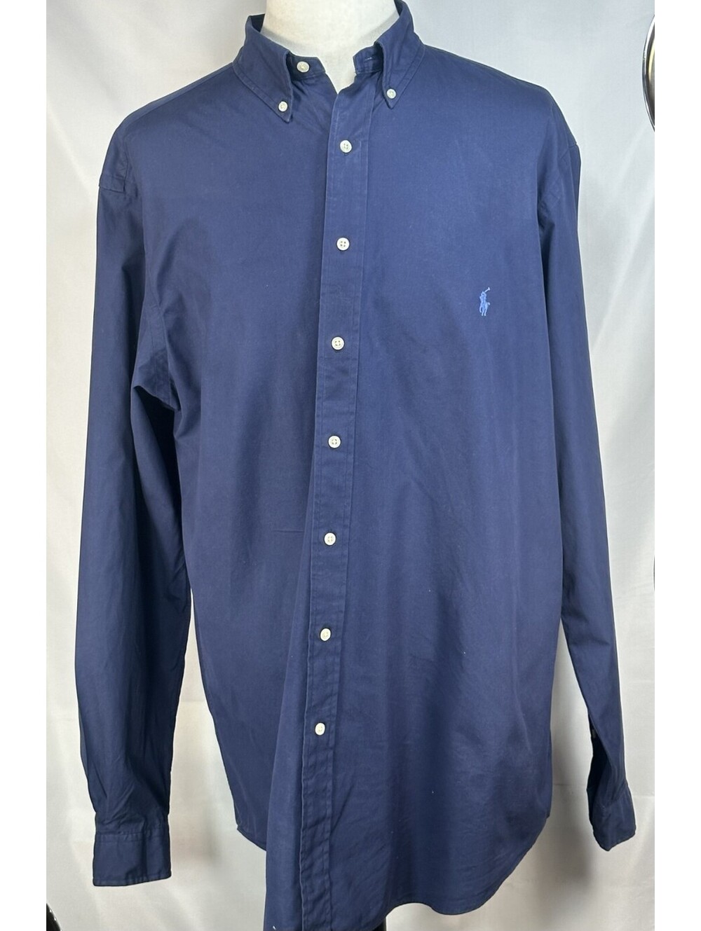 Ralph Lauren Tall Long Oxford Button Up Blue Mens XLT
